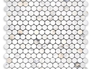 Calacatta Gold Marble Penny Round Polished or Honed